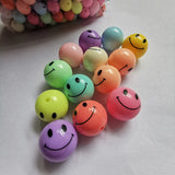 100pcs 10-20mm Smile Face Beads Acrylic Spacer Round Beaded for Jewelry Making