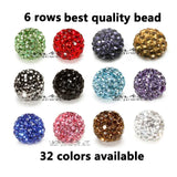 100pcs 10mm Crystal Paved Ball Beads Clay Pave Rhinestone Crystal Beads