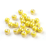 100pcs 10mm Porcelain Beads Round Ceramic Spacer Beads Lot DIY Crafts
