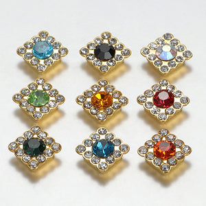 100pcs 10mm Square Crystal Rhinestone Cabochons for DIY Jewelry Making