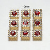 100pcs 10mm Square Crystal Rhinestone Cabochons for DIY Jewelry Making