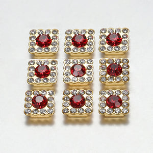 100pcs 10mm Square Crystal Rhinestone Cabochons for DIY Jewelry Making