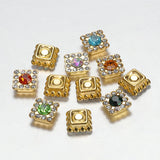 100pcs 10mm Square Crystal Rhinestone Cabochons for DIY Jewelry Making