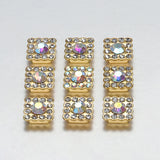 100pcs 10mm Square Crystal Rhinestone Cabochons for DIY Jewelry Making