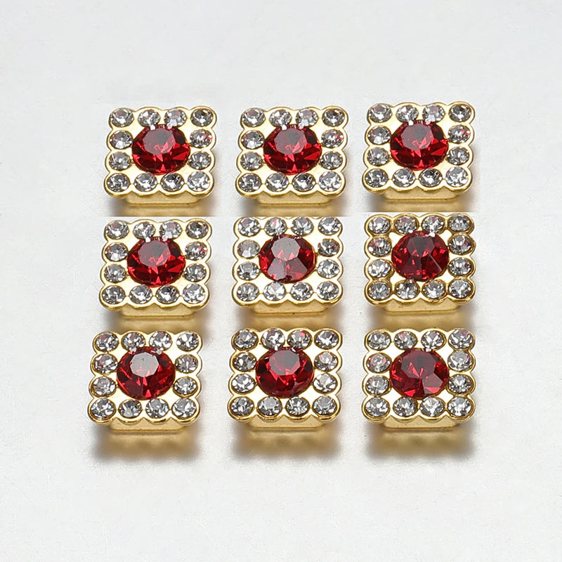 100pcs 10mm Square Crystal Rhinestone Cabochons for DIY Jewelry Making