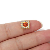 100pcs 10mm Square Crystal Rhinestone Cabochons for DIY Jewelry Making