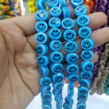 100pcs 10mm Ceramic Beads Smile Face Assorted Colors Jewelry Making