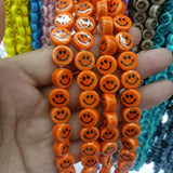 100pcs 10mm Ceramic Beads Smile Face Assorted Colors Jewelry Making