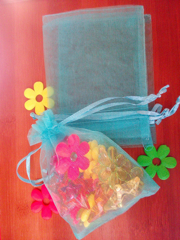 100pcs 11*16cm Lake Organza Gift Bag Drawstring Pouch