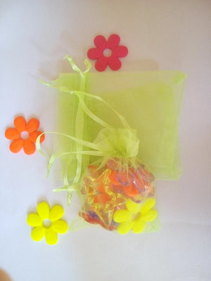 100pcs 11*16cm Light Green Organza Gift Bag Jewelry Packaging Display Bags
