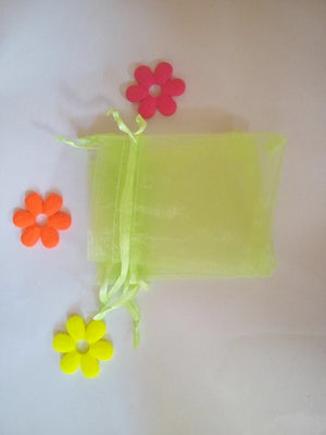 100pcs 11*16cm Light Green Organza Gift Bag Jewelry Packaging Display Bags