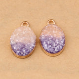 100pcs Gradient Elliptical Epoxy Jewelry Accessories DIY Earrings Pendant