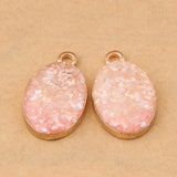 100pcs Gradient Elliptical Epoxy Jewelry Accessories DIY Earrings Pendant
