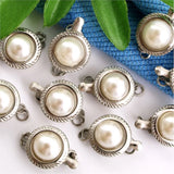 100pcs 11mm Pearl Hook Clasp for Jewelry Making