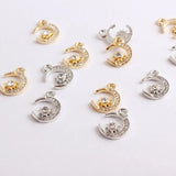 100pcs Moon Star Point Drill Alloy Pendant Bracelet Hair Accessories