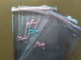 100pcs 12x19cm Clear OPP Bag Resealable Poly Cellophane Food Candy Gift Bags