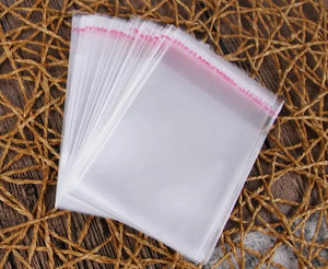 100pcs 12x19cm Clear OPP Bag Resealable Poly Cellophane Food Candy Gift Bags