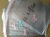 100pcs 12x19cm Clear OPP Bag Resealable Poly Cellophane Food Candy Gift Bags