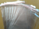 100pcs 12x19cm Clear OPP Bag Resealable Poly Cellophane Food Candy Gift Bags