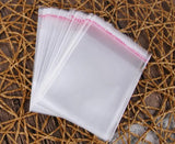 100pcs 12x19cm Clear OPP Bag Resealable Poly Cellophane Food Candy Gift Bags
