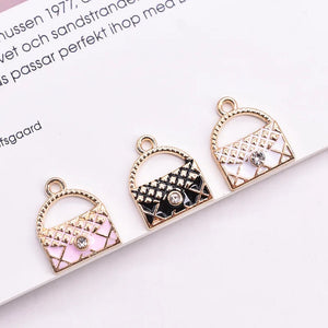 100pcs Small Fragrance Bag Alloy Pendant for Bracelet Hair Accessories