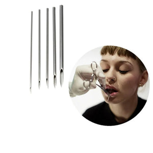 100pcs Disposable Body Piercing Needles Assorted Sizes Tattoo Supply