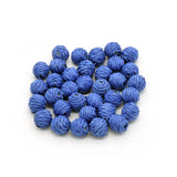 100pcs 12MM Raffia Rattan Round Beads Handwoven Ball DIY Earrings Necklace