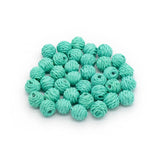 100pcs 12MM Raffia Rattan Round Beads Handwoven Ball DIY Earrings Necklace