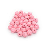 100pcs 12MM Raffia Rattan Round Beads Handwoven Ball DIY Earrings Necklace