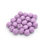 100pcs 12MM Raffia Rattan Round Beads Handwoven Ball DIY Earrings Necklace