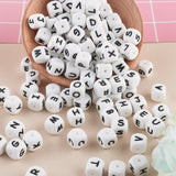 100pcs 12mm Silicone Alphabet Beads DIY Pacifier Chain Accessories