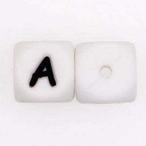100pcs 12mm Silicone Alphabet Beads DIY Pacifier Chain Accessories