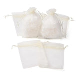 100pcs Organza Bags w/ Ribbons Jewelry Packaging Bags Candy Pouches