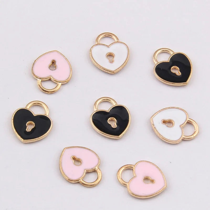 100pcs Love Lock Alloy Jewelry Accessories Pendant