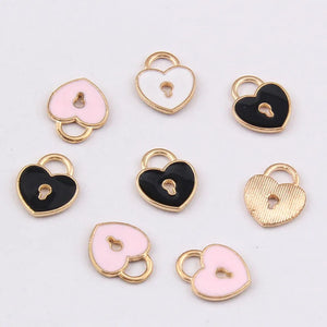 100pcs Love Lock Alloy Jewelry Accessories Pendant