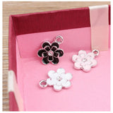 100pcs 13*18mm Camellia Oil Alloy Jewelry Accessories