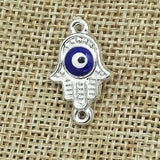 100pcs Fatima Hamsa Hand Evil Eye Spacer Bead Charms DIY Bracelets