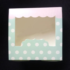 100pcs 13.5x13.5x5cm Polka Dot Paper Gift Boxes Wedding/Jewelry/Candy