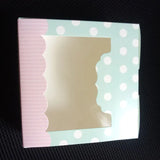 100pcs 13.5x13.5x5cm Polka Dot Paper Gift Boxes Wedding/Jewelry/Candy