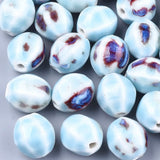 100pcs Oval Ceramic Beads 13 Colors DIY Porcelain Loose Beads
