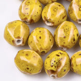 100pcs Oval Ceramic Beads 13 Colors DIY Porcelain Loose Beads