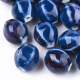 100pcs Oval Ceramic Beads 13 Colors DIY Porcelain Loose Beads