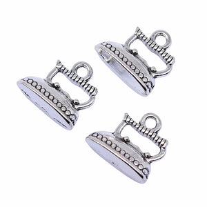 100pcs Antique Silver Iron Charms 13x14mm DIY Jewelry Findings