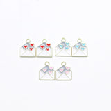 100pcs Love Heart Envelope Alloy Pendant Bracelet Hair Accessories