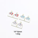 100pcs Love Heart Envelope Alloy Pendant Bracelet Hair Accessories