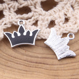 100pcs Crown Drop Oil Alloy Jewelry Pendant