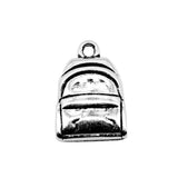 100pcs 14x20mm Backpack Bag Charms Antique Silver