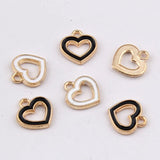100pcs Love Heart Drop Pendant DIY Bracelet Jewelry