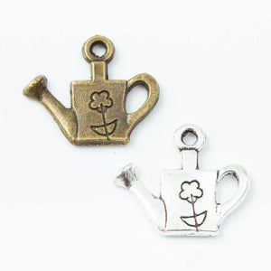 100pcs 15*18MM Silver Watering Can Charms Metal Pendant for DIY Jewelry