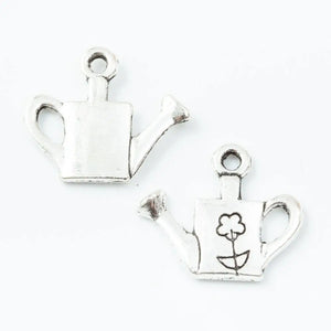 100pcs 15*18MM Silver Watering Can Charms Metal Pendant for DIY Jewelry